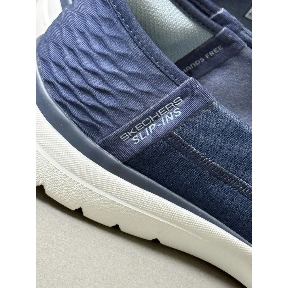 Skechers Slip-Ins Navy  Walk Shoes Womens 10 Memory Foam Comfort Casual Wide Fit